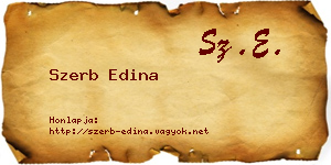 Szerb Edina névjegykártya